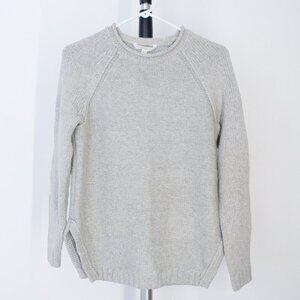 Banana Republic Sunday Sunday Wool Blend Grey Raglan Knit Crewneck Sweater Sz XS